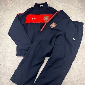 Portugal Nike Soccer 2010/11 World Cup National Team Navy Track Suit Mens Small